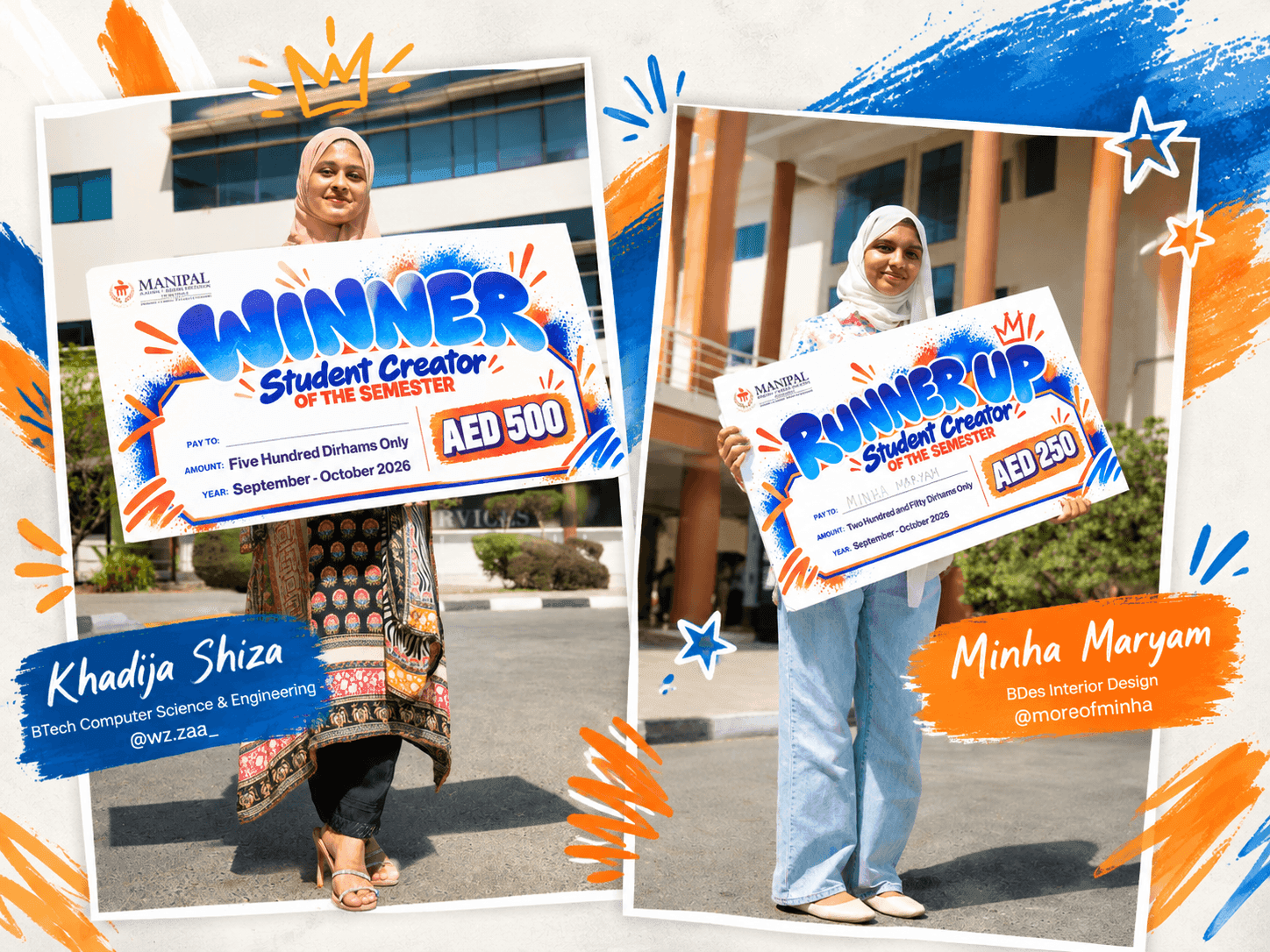 MAHE Dubai Celebrates Student Creativity with Student Creator of the Semester Winner Reveal
